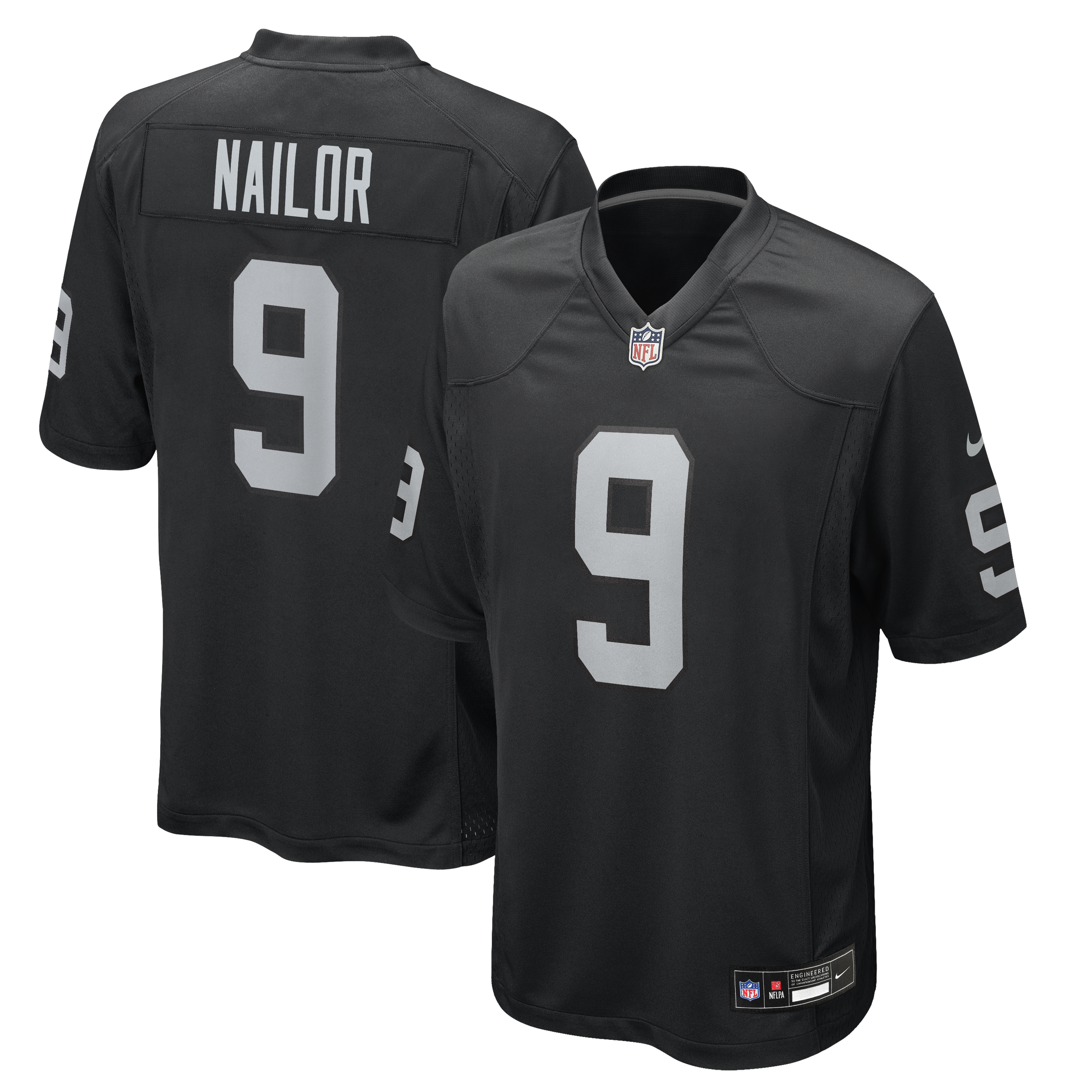 Men's Nike Jalen Nailor Black Las Vegas Raiders Team Game Jersey