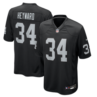 Men's Nike Connor Heyward Black Las Vegas Raiders Team Game Jersey