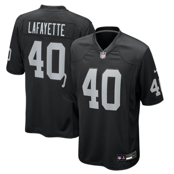 Men's Nike Devin Lafayette Black Las Vegas Raiders Team Game Jersey