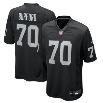 Men's Nike Spencer Burford Black Las Vegas Raiders Team Game Jersey