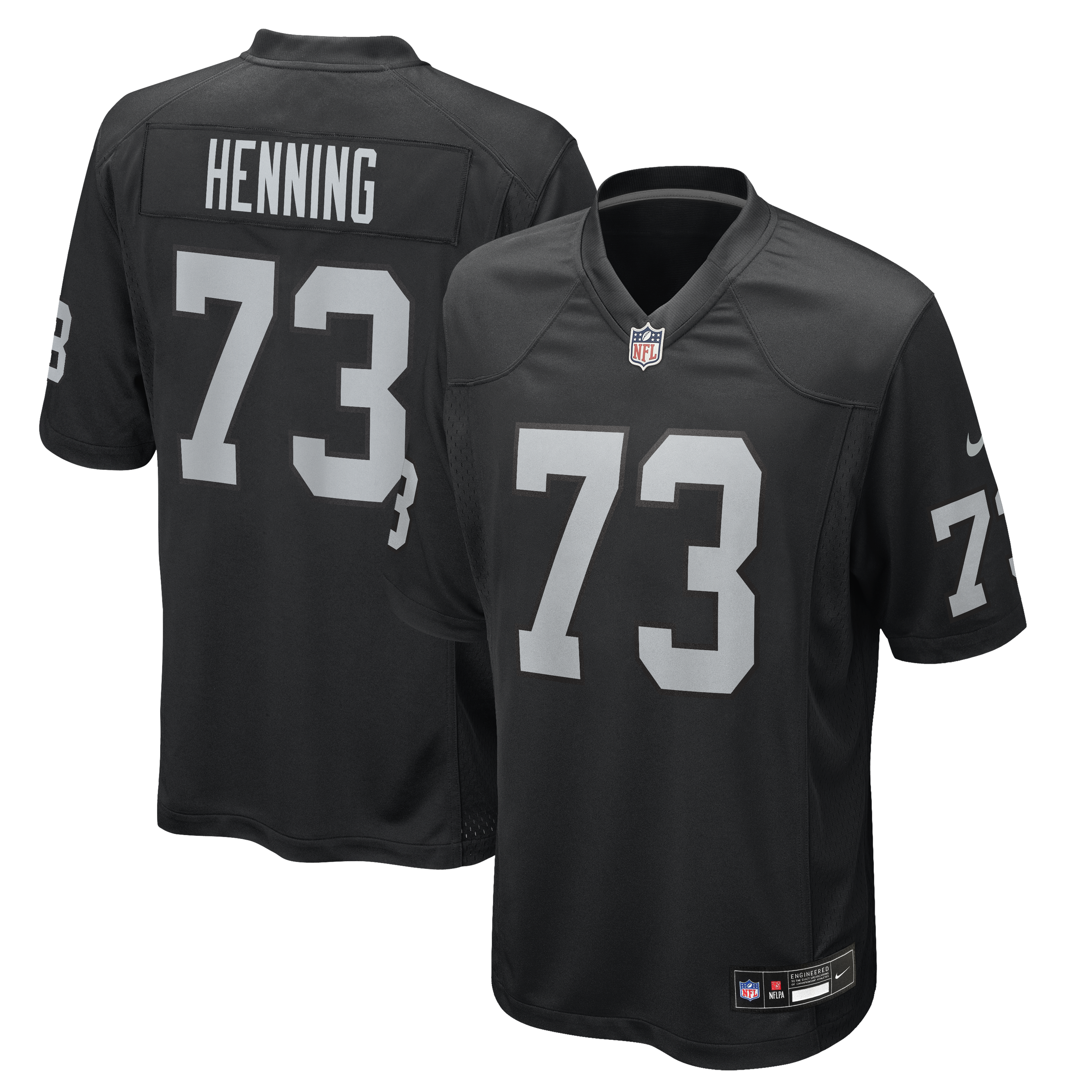 Men's Nike Niklas Henning Black Las Vegas Raiders Team Game Jersey