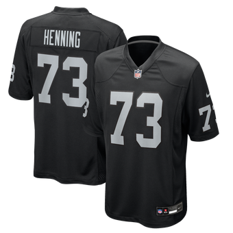 Men's Nike Niklas Henning Black Las Vegas Raiders Team Game Jersey