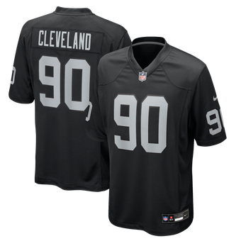 Men's Nike Brandon Cleveland Black Las Vegas Raiders Team Game Jersey