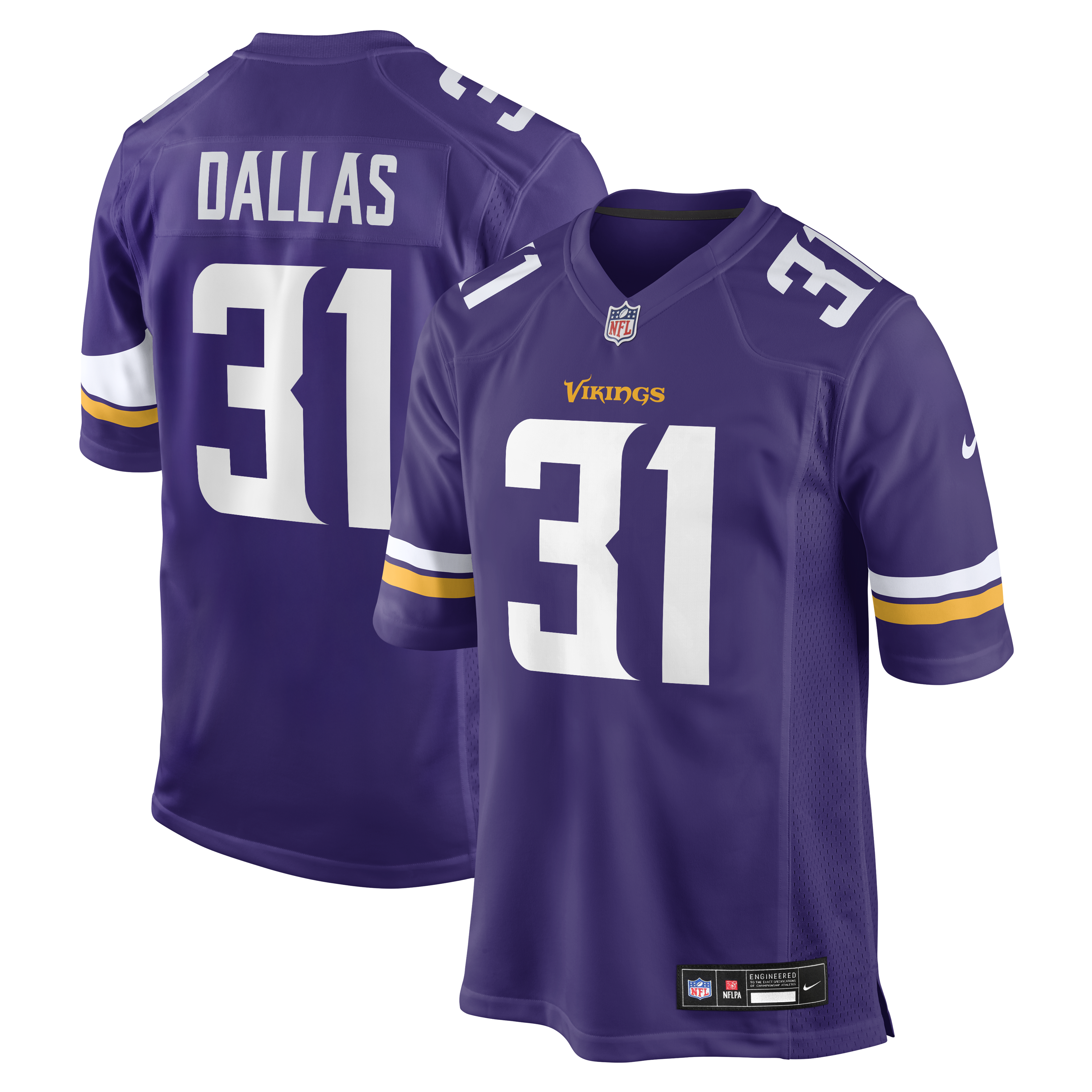 Men's Nike DeeJay Dallas Purple Minnesota Vikings Team Game Jersey