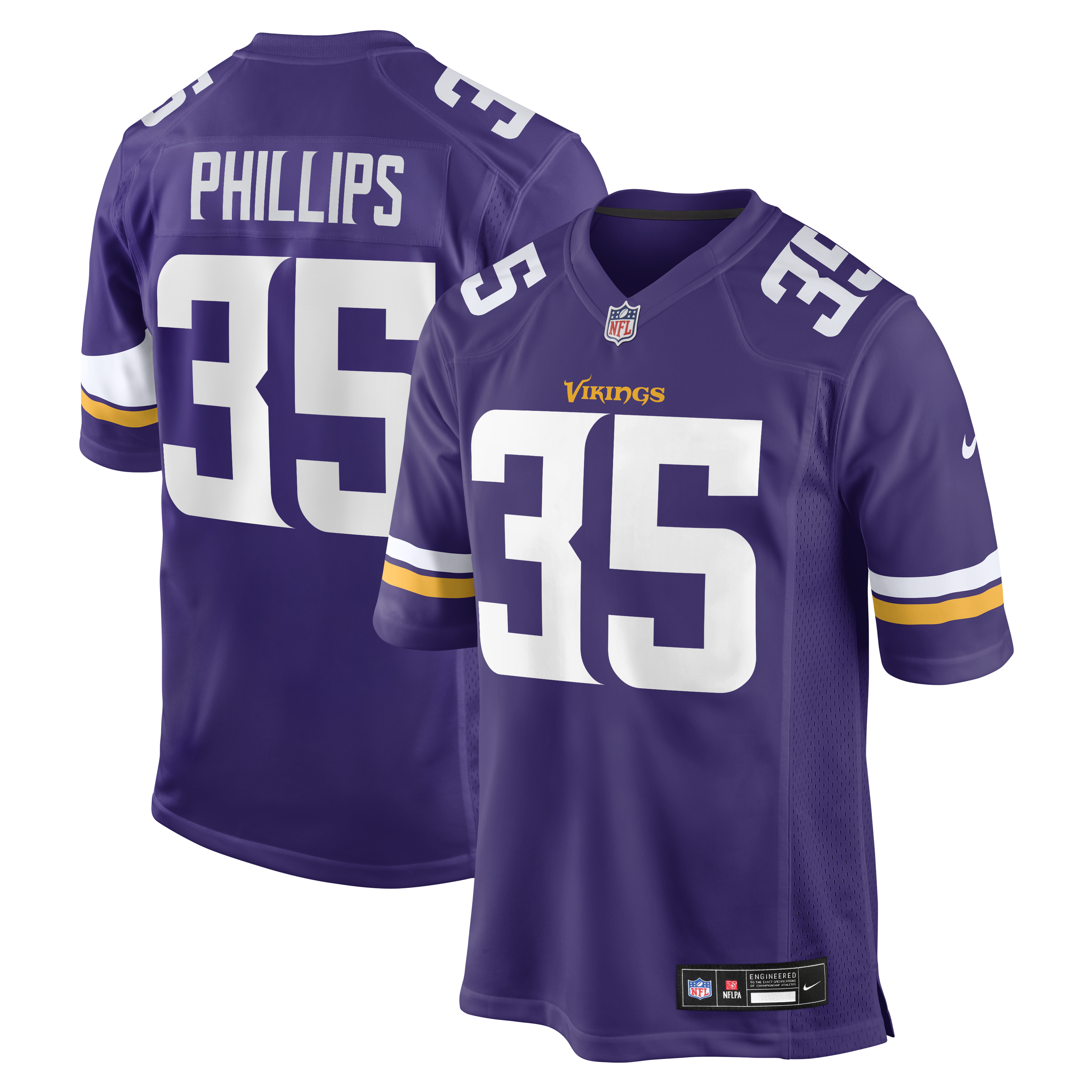 Men's Nike Bryce Phillips Purple Minnesota Vikings Team Game Jersey