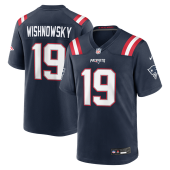 Men's Nike Mitch Wishnowsky Navy New England Patriots Team Game Jersey