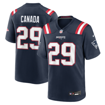 Men's Nike Channing Canada Navy New England Patriots Team Game Jersey