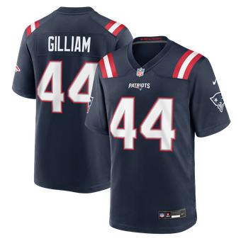 Men's Nike Reggie Gilliam Navy New England Patriots Team Game Jersey