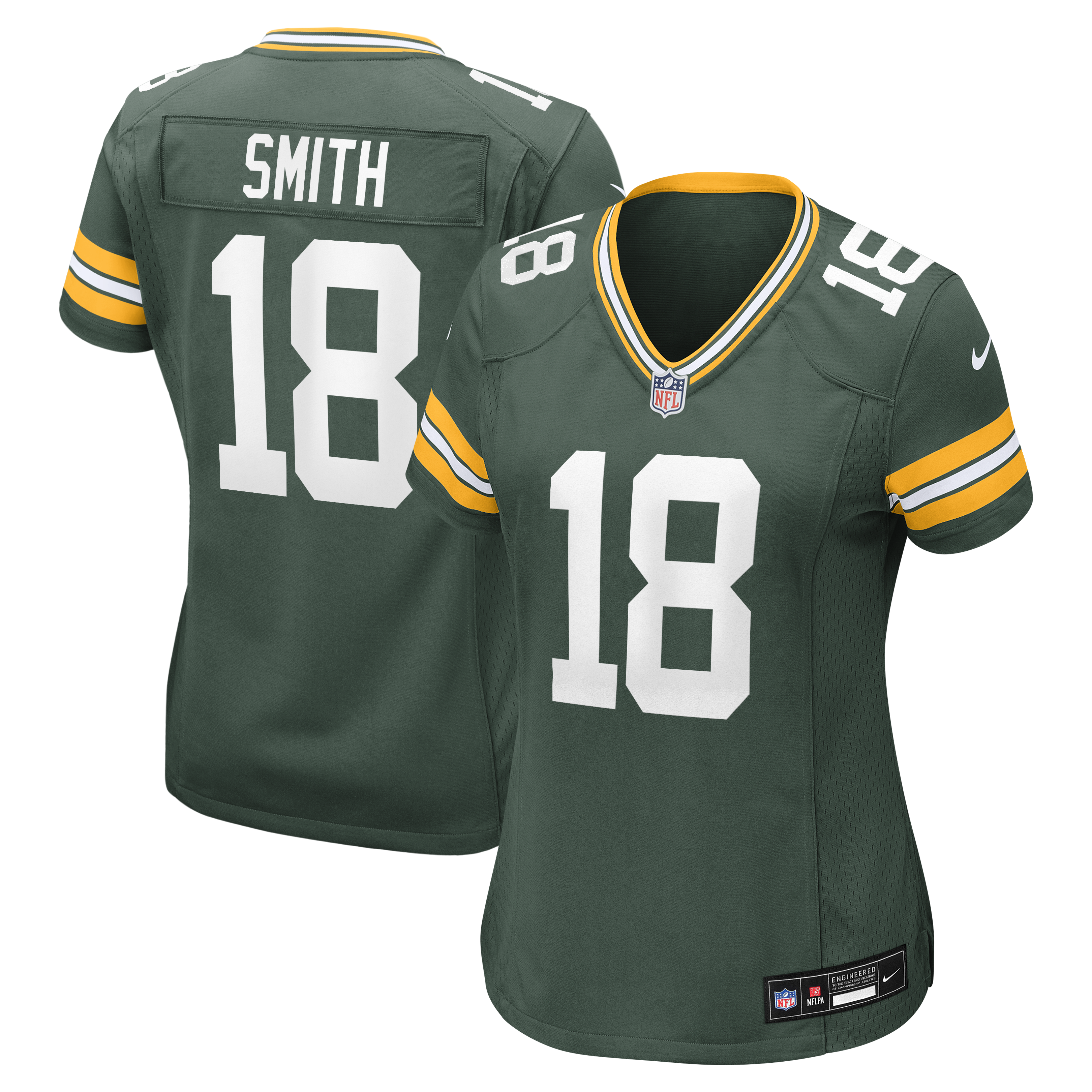 Women's Nike Jonnu Smith Green Green Bay Packers Team Game Jersey