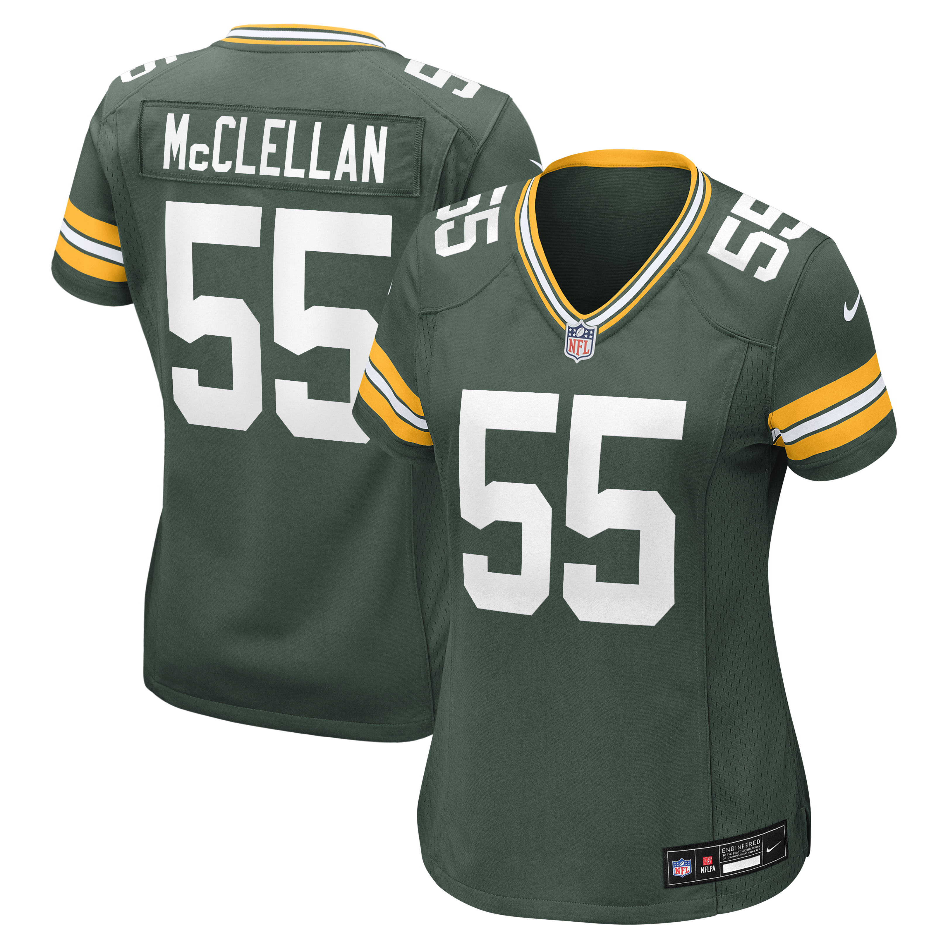 Women's Nike Chris McClellan Green Green Bay Packers Team Game Jersey