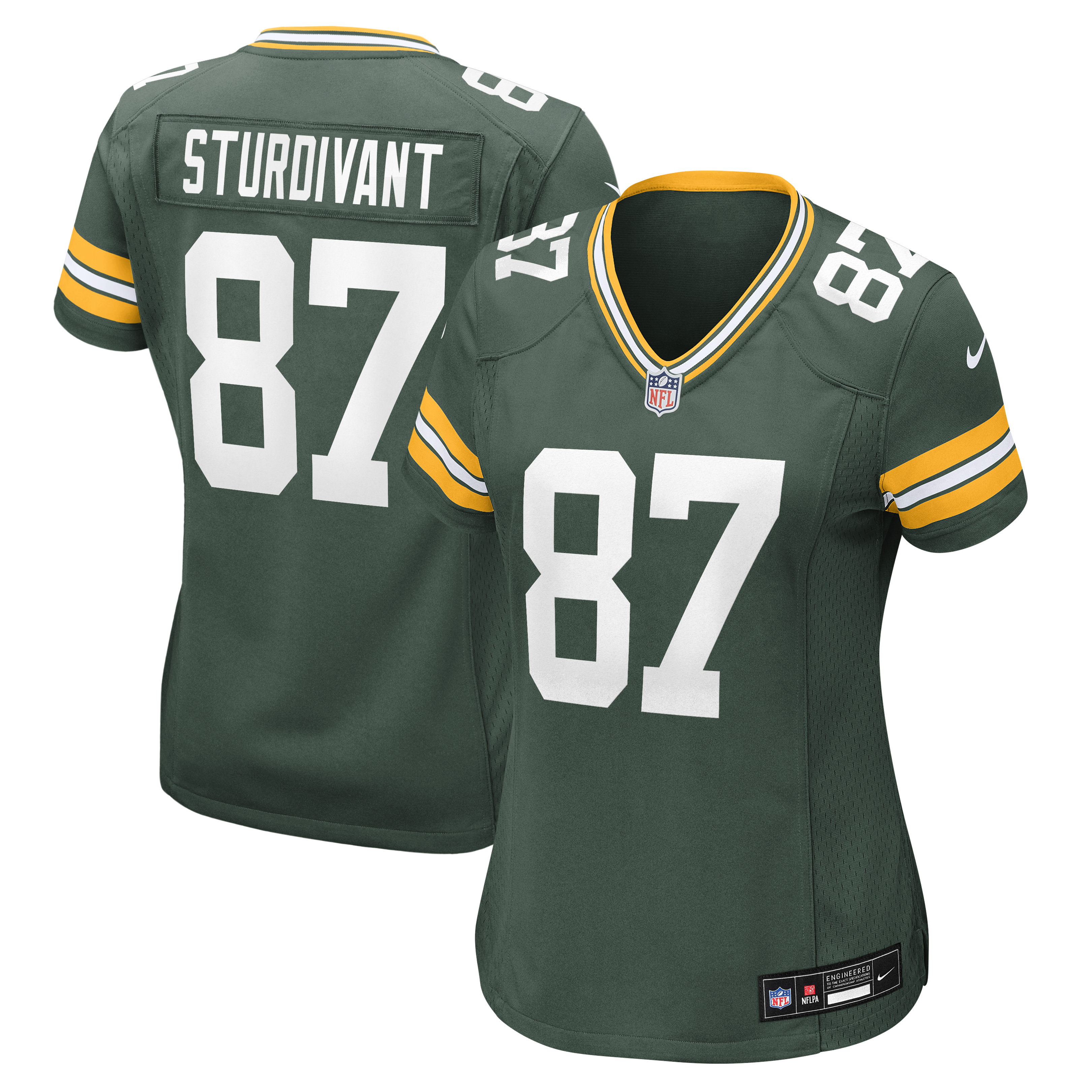 Women's Nike J. Michael Sturdivant Green Green Bay Packers Team Game Jersey