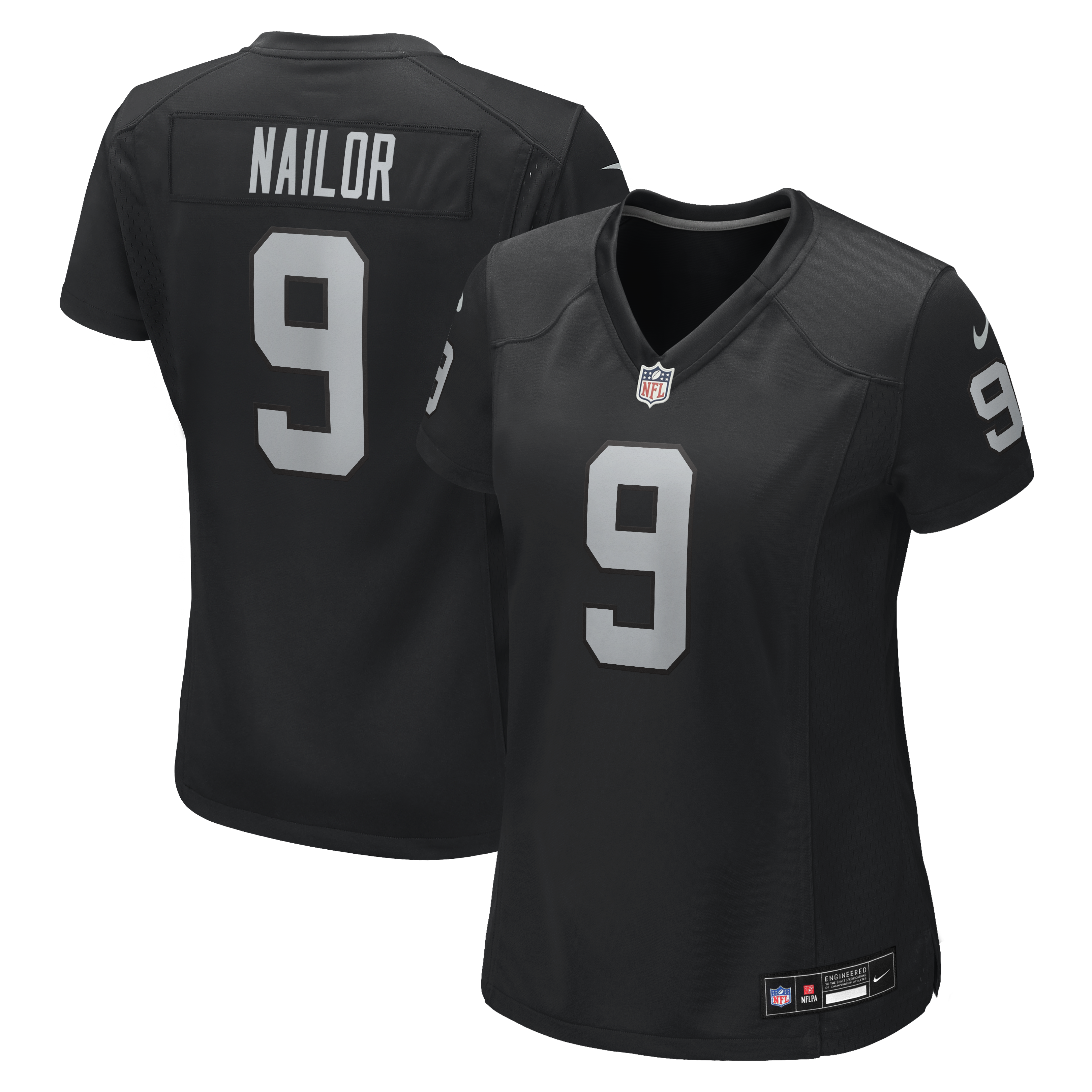 Women's Nike Jalen Nailor Black Las Vegas Raiders Team Game Jersey