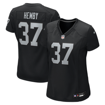 Women's Nike Roman Hemby Black Las Vegas Raiders Team Game Jersey