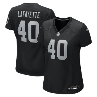 Women's Nike Devin Lafayette Black Las Vegas Raiders Team Game Jersey