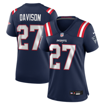 Women's Nike Elliott Davison Navy New England Patriots Team Game Jersey