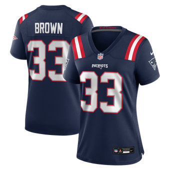 Women's Nike Mike Brown Navy New England Patriots Team Game Jersey