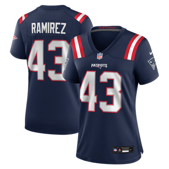Women's Nike Jose Ramirez Navy New England Patriots Team Game Jersey