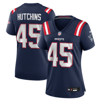Women's Nike Quintayvious Hutchins Navy New England Patriots Team Game Jersey