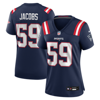 Women's Nike Khalil Jacobs Navy New England Patriots Team Game Jersey