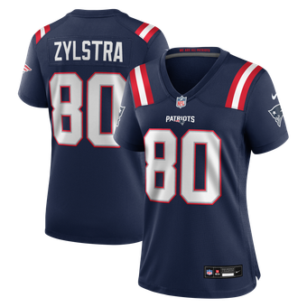 Women's Nike Shane Zylstra Navy New England Patriots Team Game Jersey