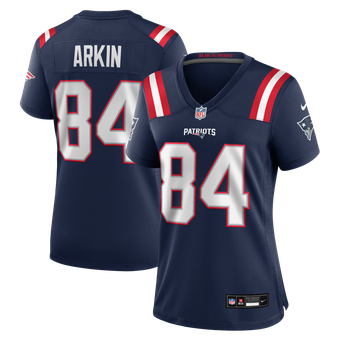 Women's Nike Tanner Arkin Navy New England Patriots Team Game Jersey