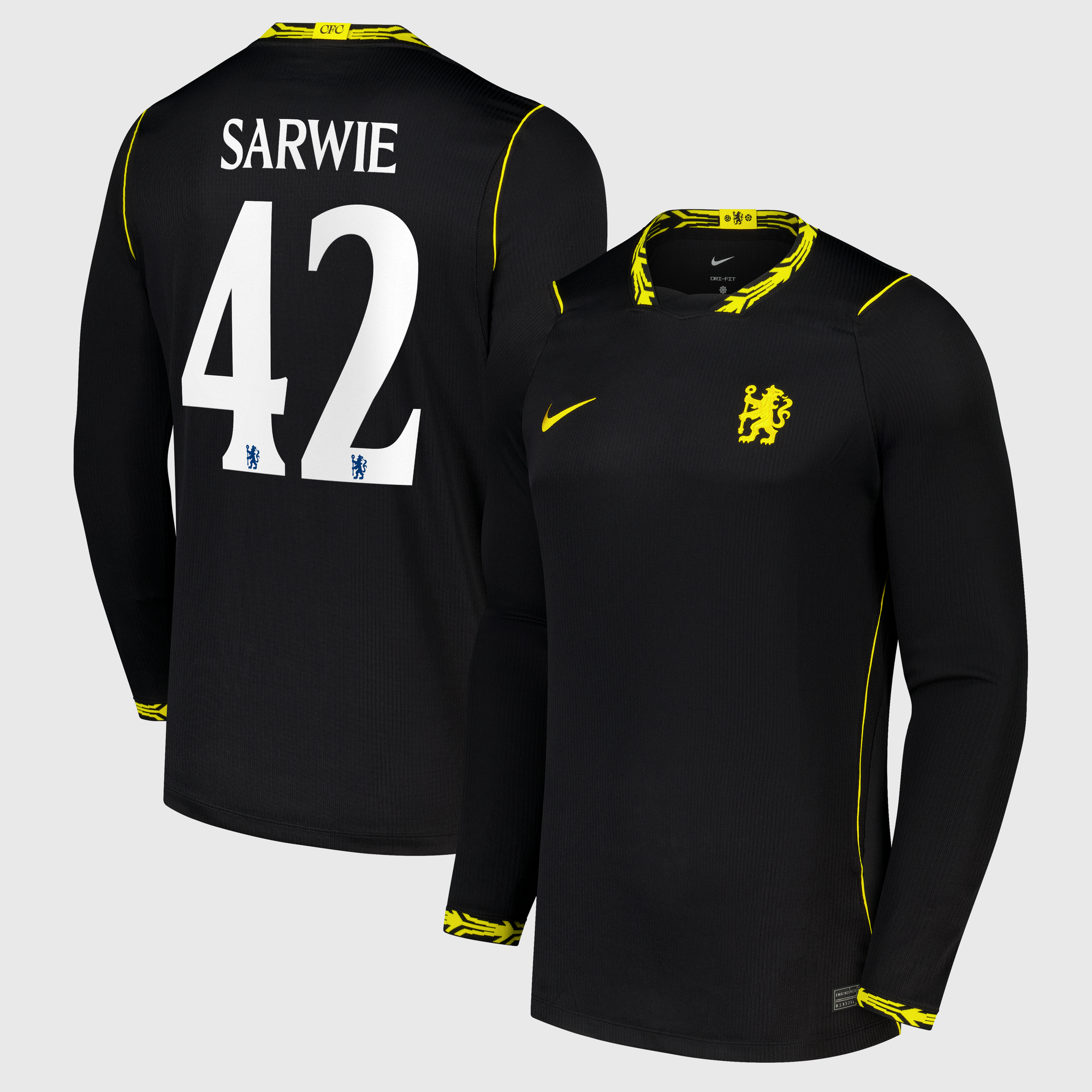 Chelsea Pokal Nike Stadion Langarm Auswärtstrikot 2026-27 mit Aufdruck Sarwie 42