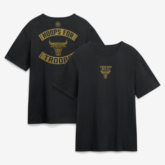 Men's Black Chicago Bulls Hoops For Troops T-Shirt