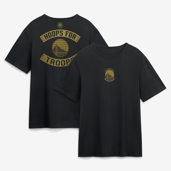 Men's Black Golden State Warriors Hoops For Troops T-Shirt