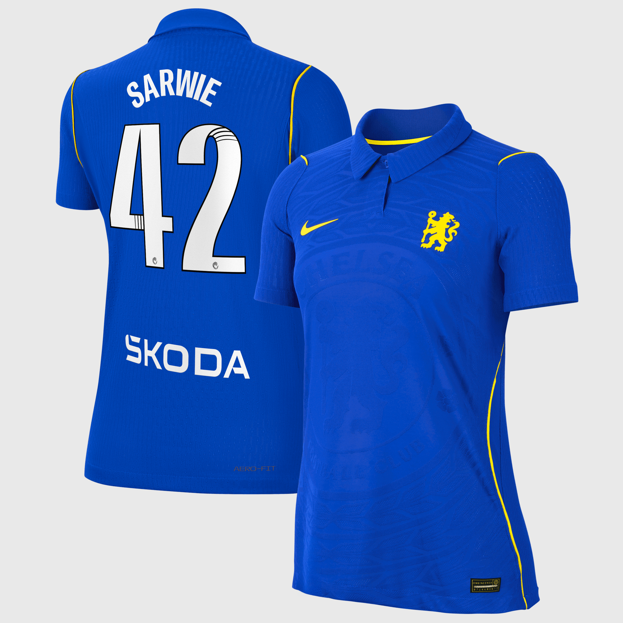 Maillot Nike Aero-FIT Match Chelsea WSL Domicile 26/27 - Femme avec flocage Sarwie 42