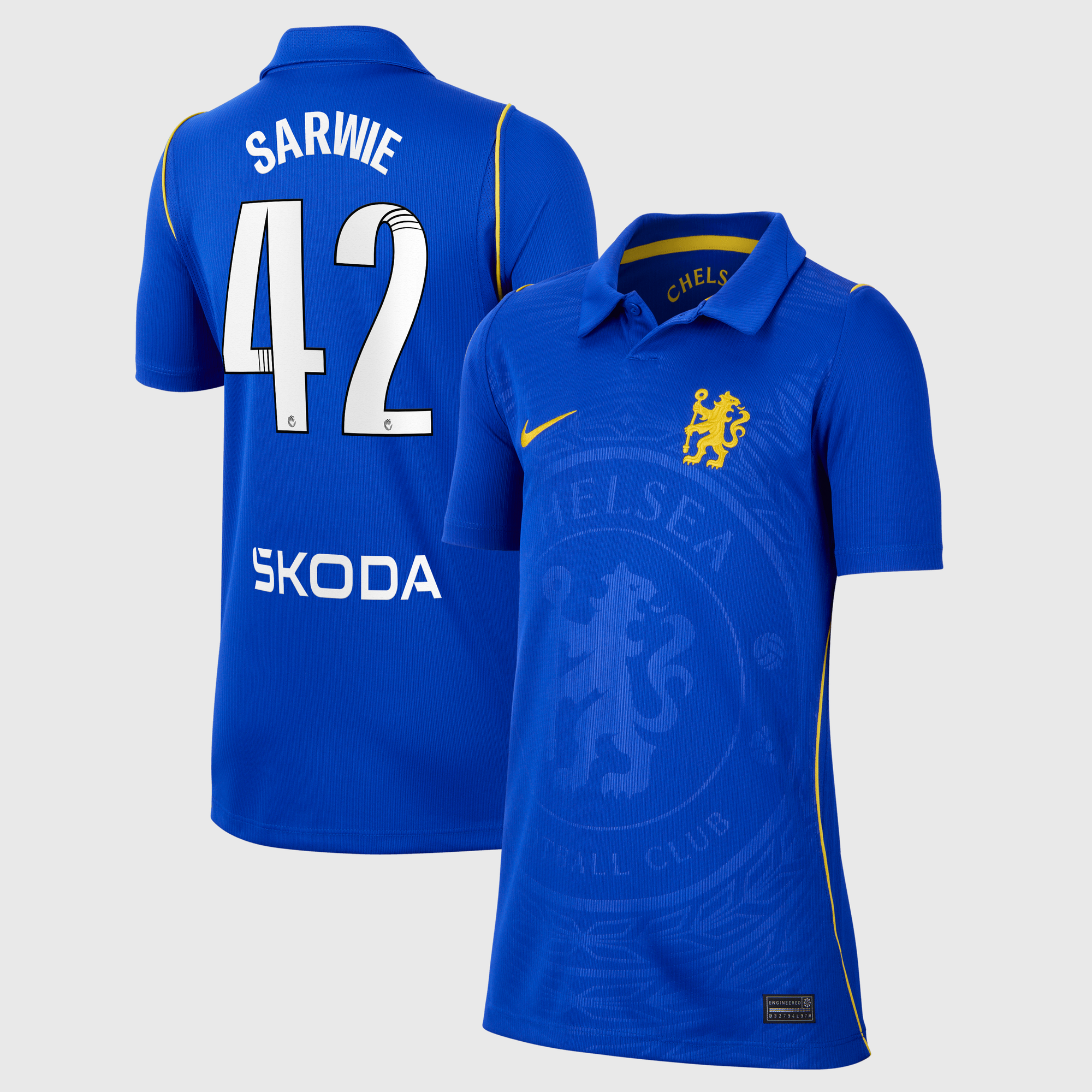 Maillot Nike Domicile Stadium Chelsea WSL 26/27 - Enfant avec flocage Sarwie 42