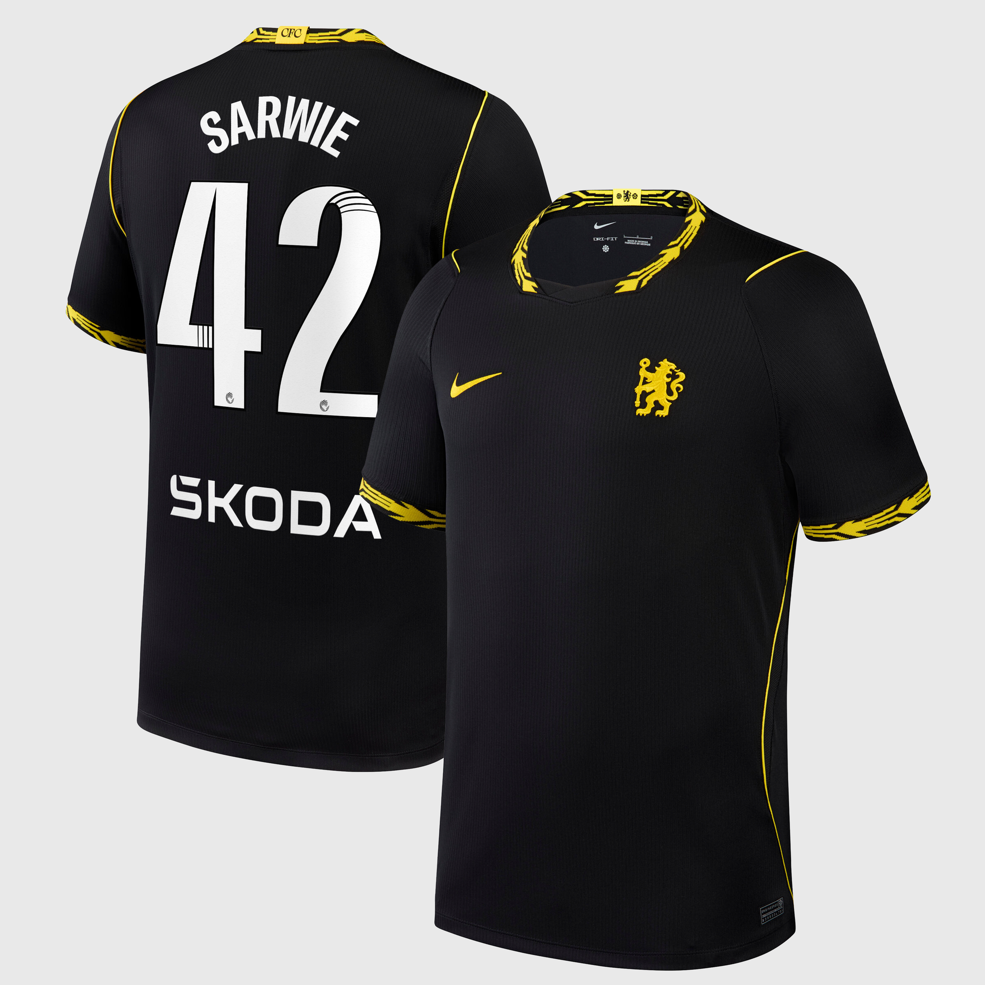 Maillot Nike Extérieur Stadium Chelsea WSL 26/27 avec flocage Sarwie 42