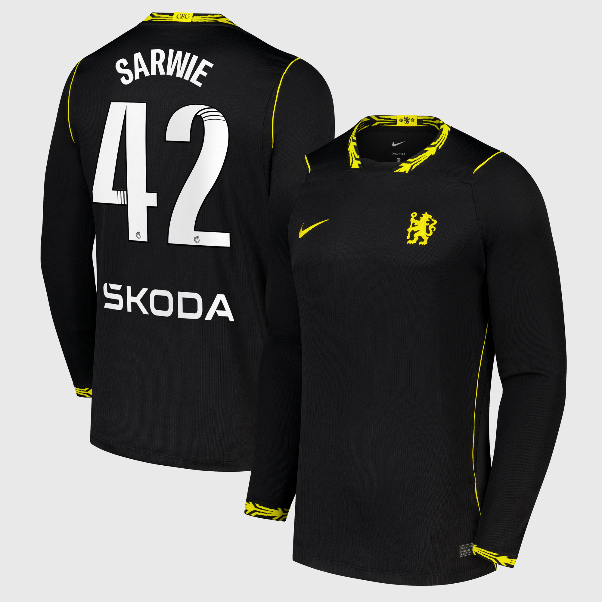 Maillot Nike Extérieur Stadium Chelsea WSL 26/27 - Manches longues avec flocage Sarwie 42