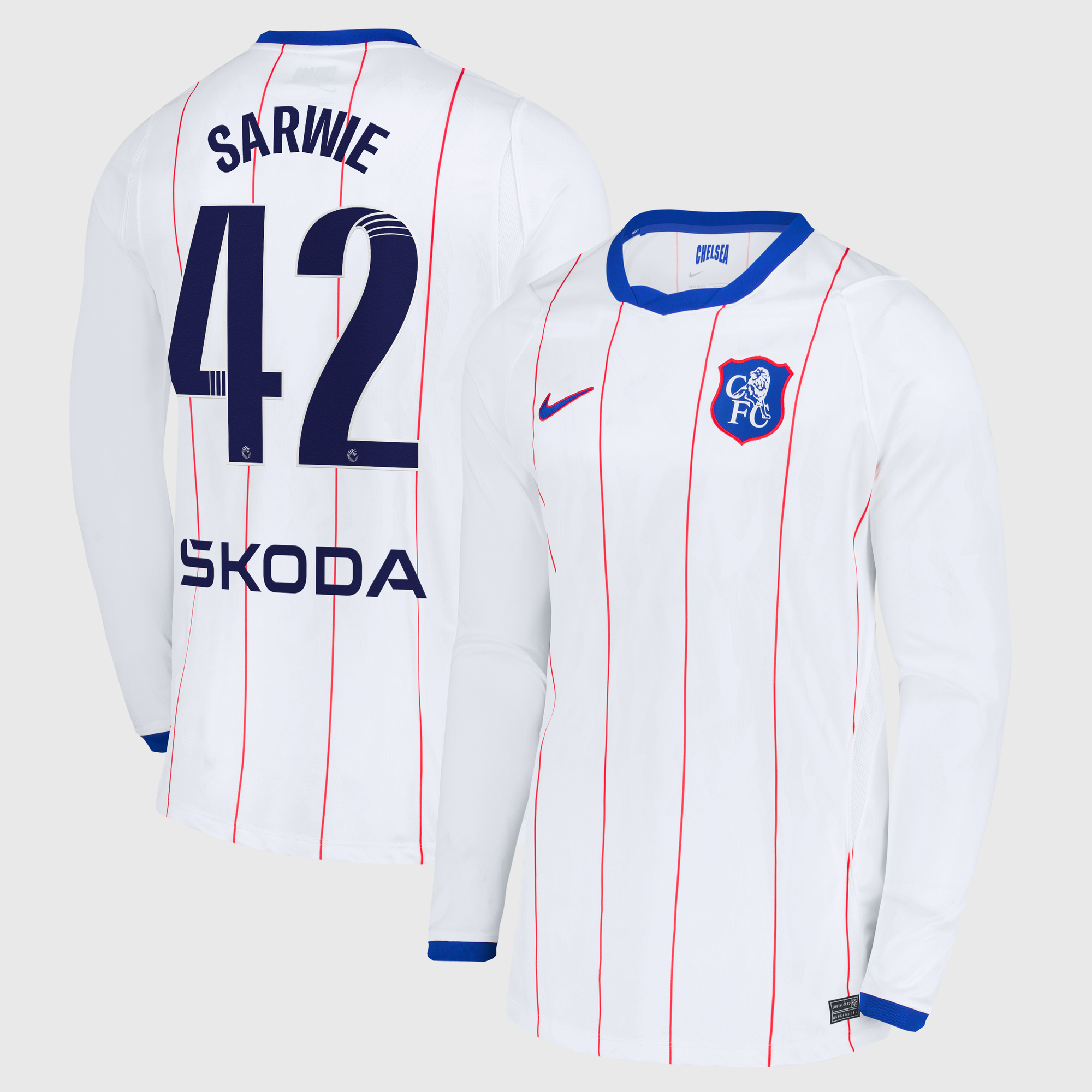 Chelsea WSL Nike Stadion Langarm Drittes Trikot 2026-27 mit Aufdruck Sarwie 42