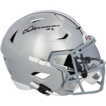 Chris Olave Ohio State Buckeyes Autographed Riddell Mid-Size Speed Flex Helmet
