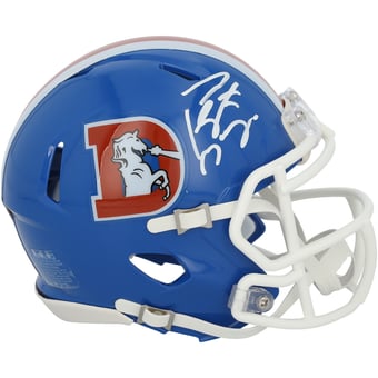 Peyton Manning Denver Broncos Autographed Riddell 1975-1996 Throwback Speed Mini Helmet