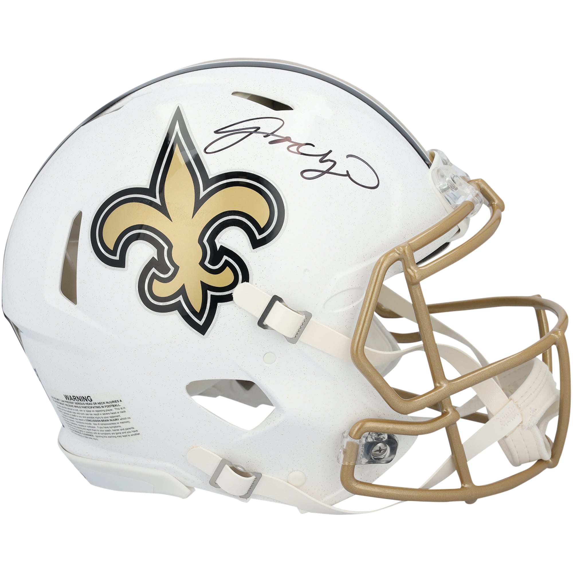 Jordyn Tyson New Orleans Saints Autographed Riddell 2025 Alternate Speed Authentic Helmet