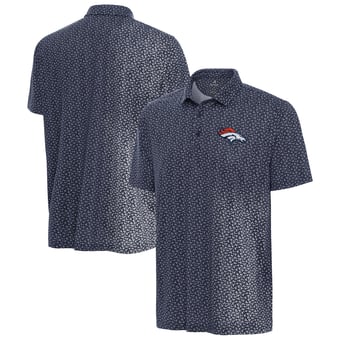 Men's Antigua Navy Denver Broncos Vigorous Polo