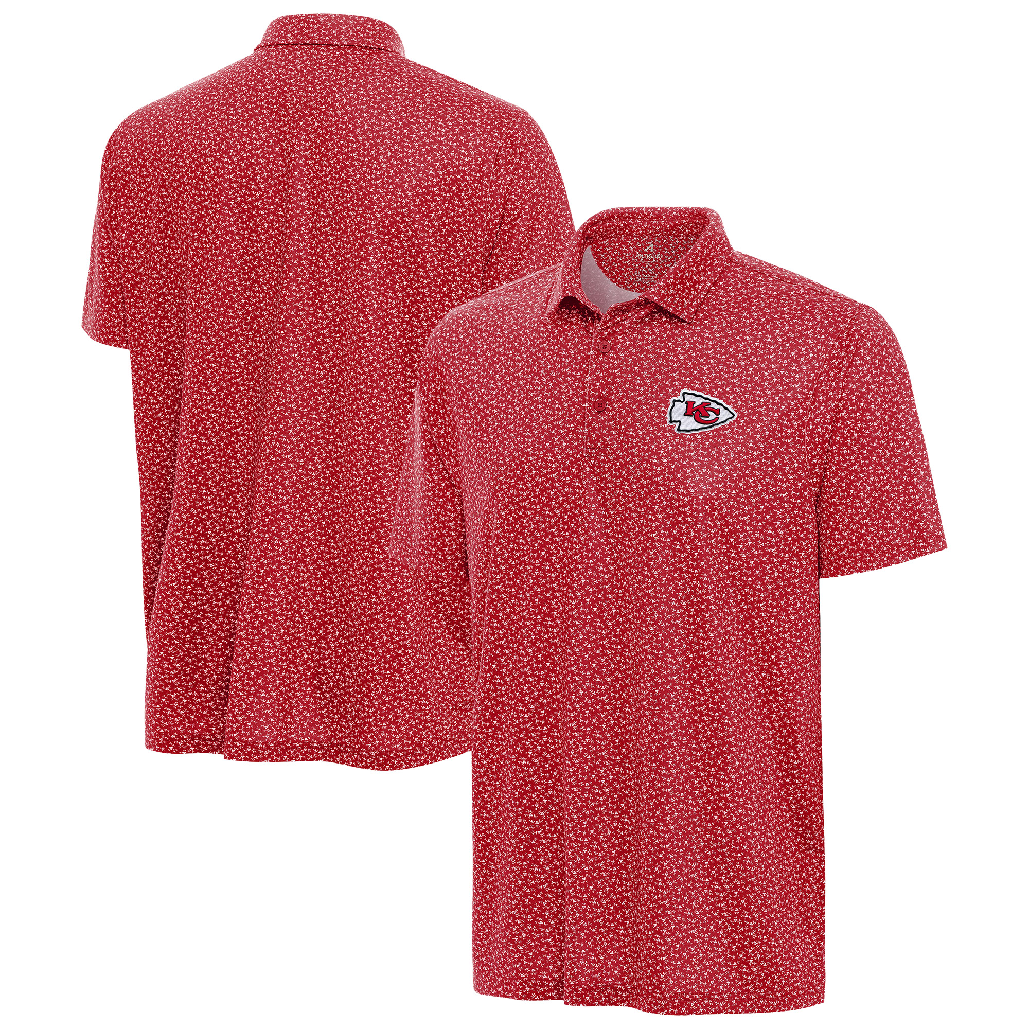 Men's Antigua Red Kansas City Chiefs Vigorous Polo