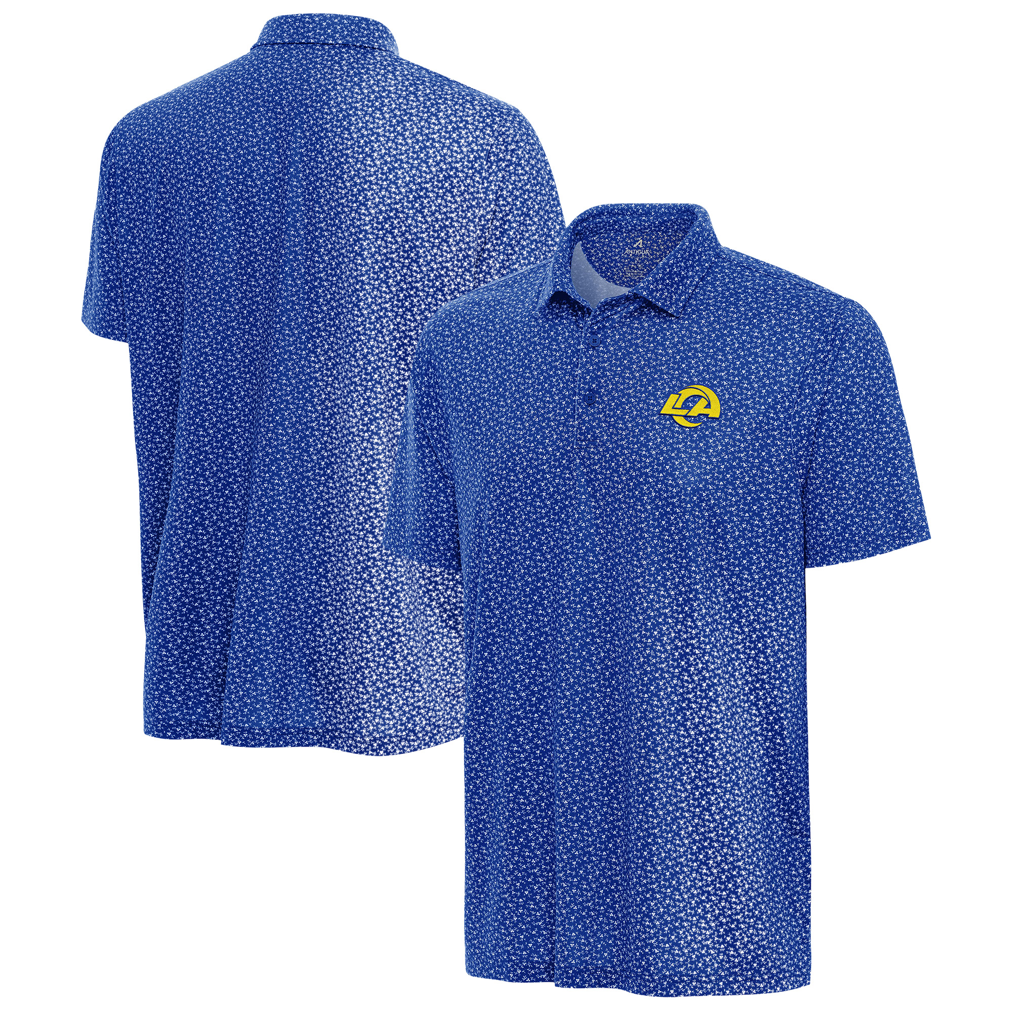 Men's Antigua Royal Los Angeles Rams Vigorous Polo