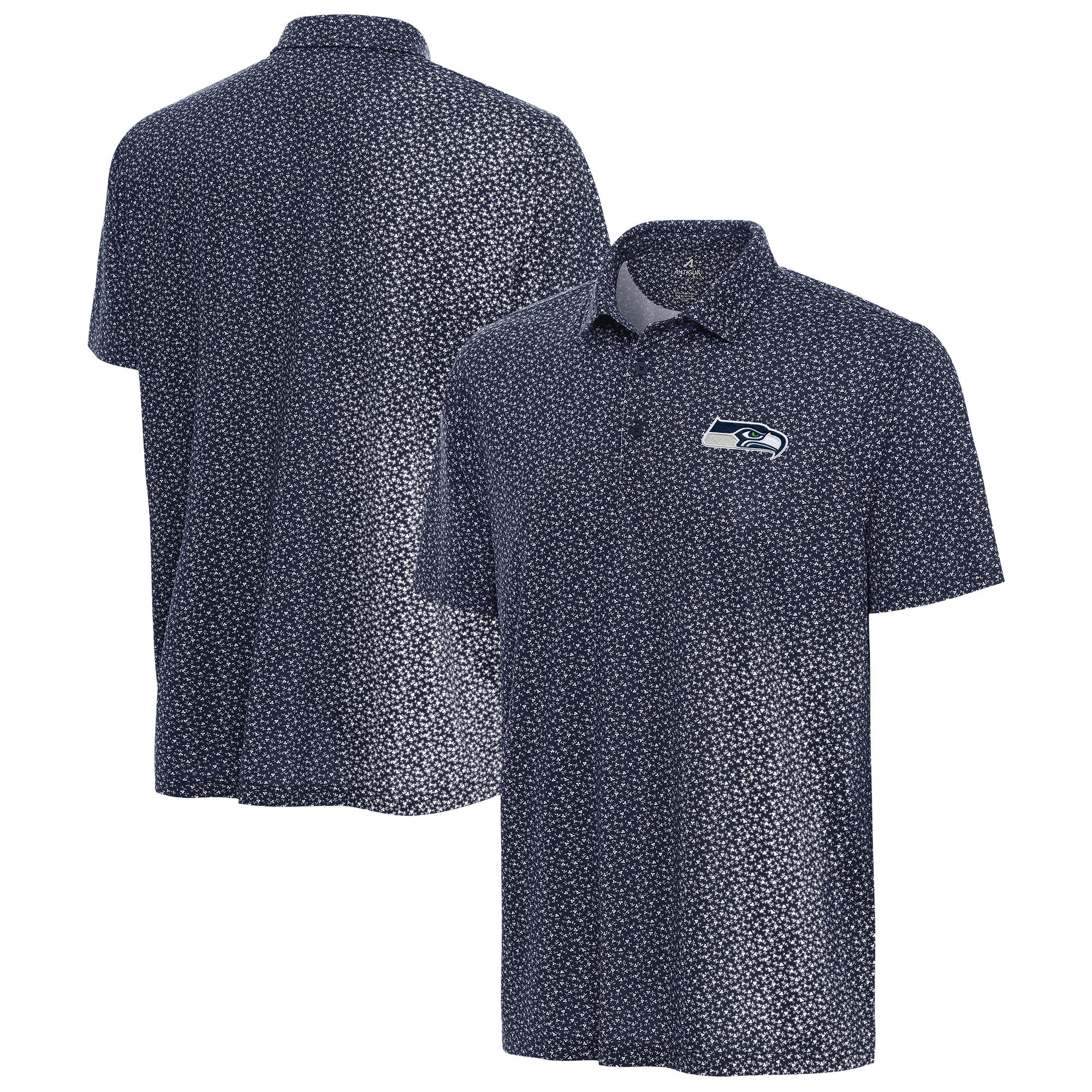 Men's Antigua Navy Seattle Seahawks Vigorous Polo