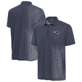 Men's Antigua Navy New England Patriots Vigorous Polo
