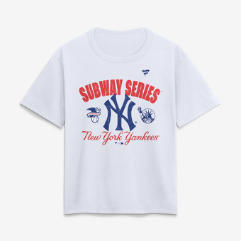 Women's White New York Yankees Subway Series T-Shirt