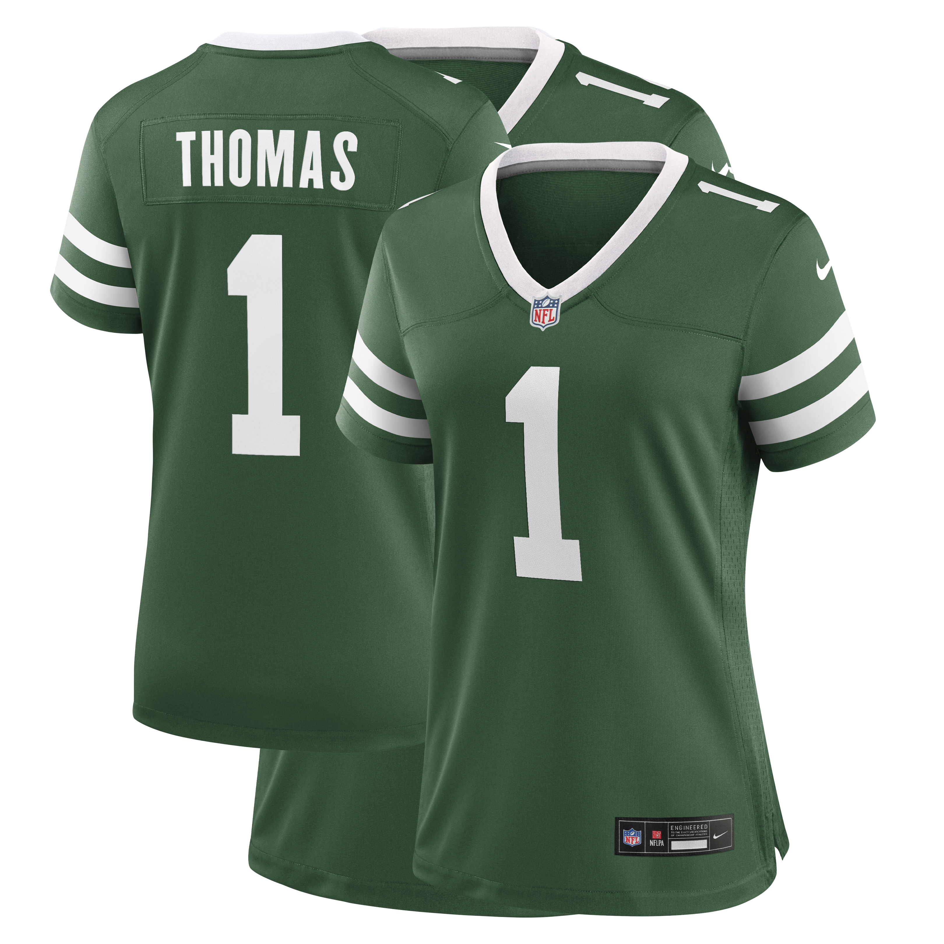 Women's Nike Azareye'h Thomas Legacy Green New York Jets Team Game Jersey