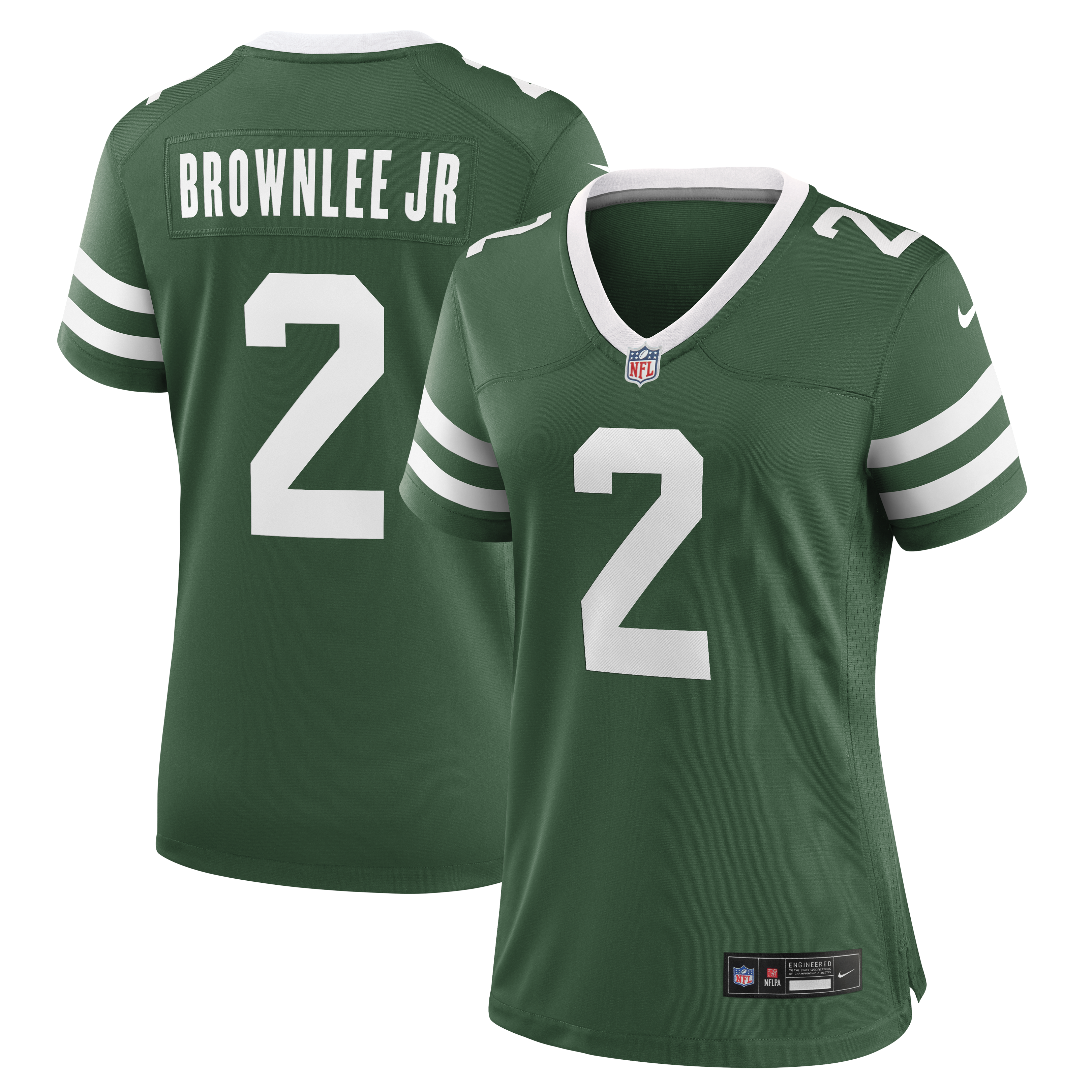 Women's Nike Jarvis Brownlee Jr. Legacy Green New York Jets Team Game Jersey