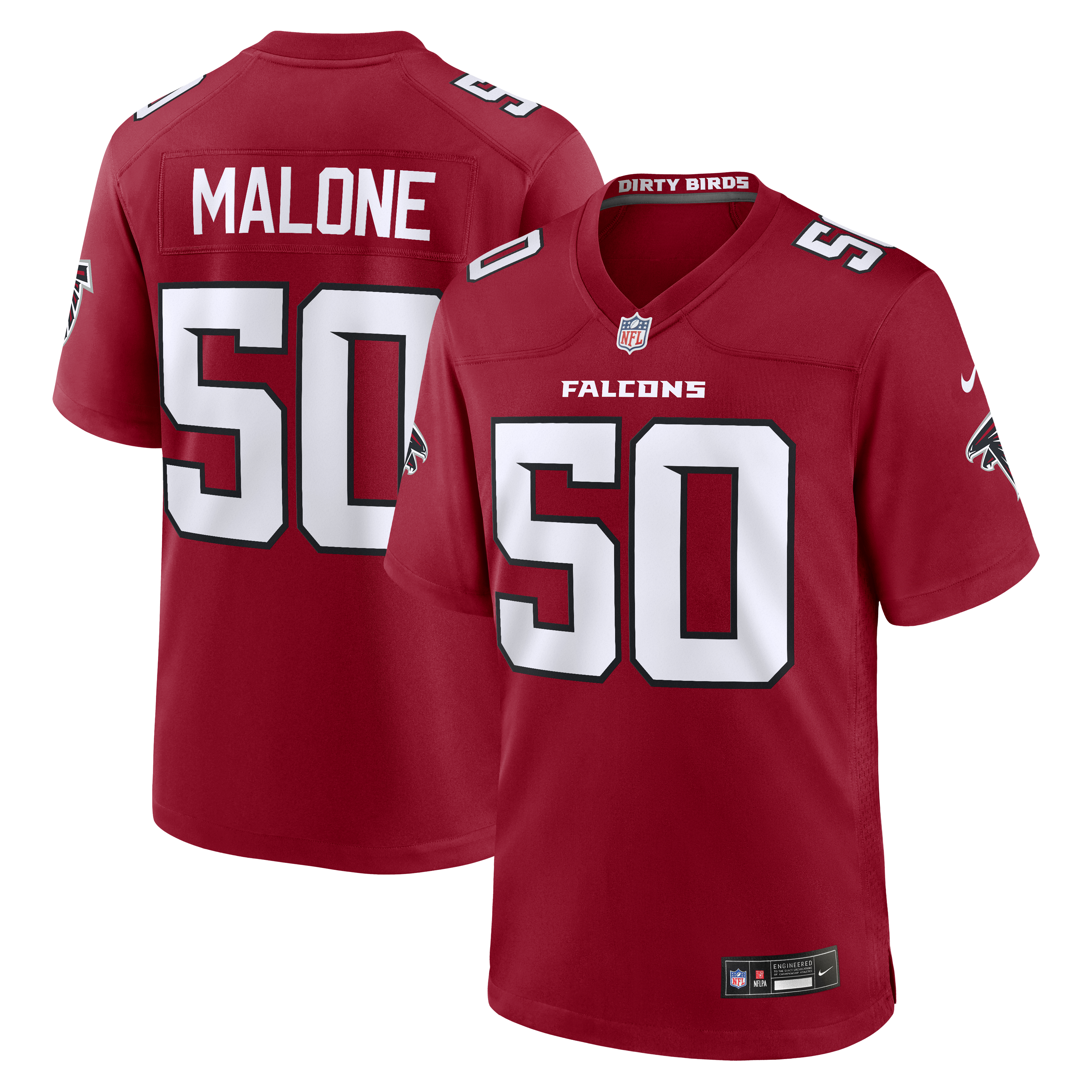 Men's Nike Deangelo Malone Red Atlanta Falcons Team Game Jersey