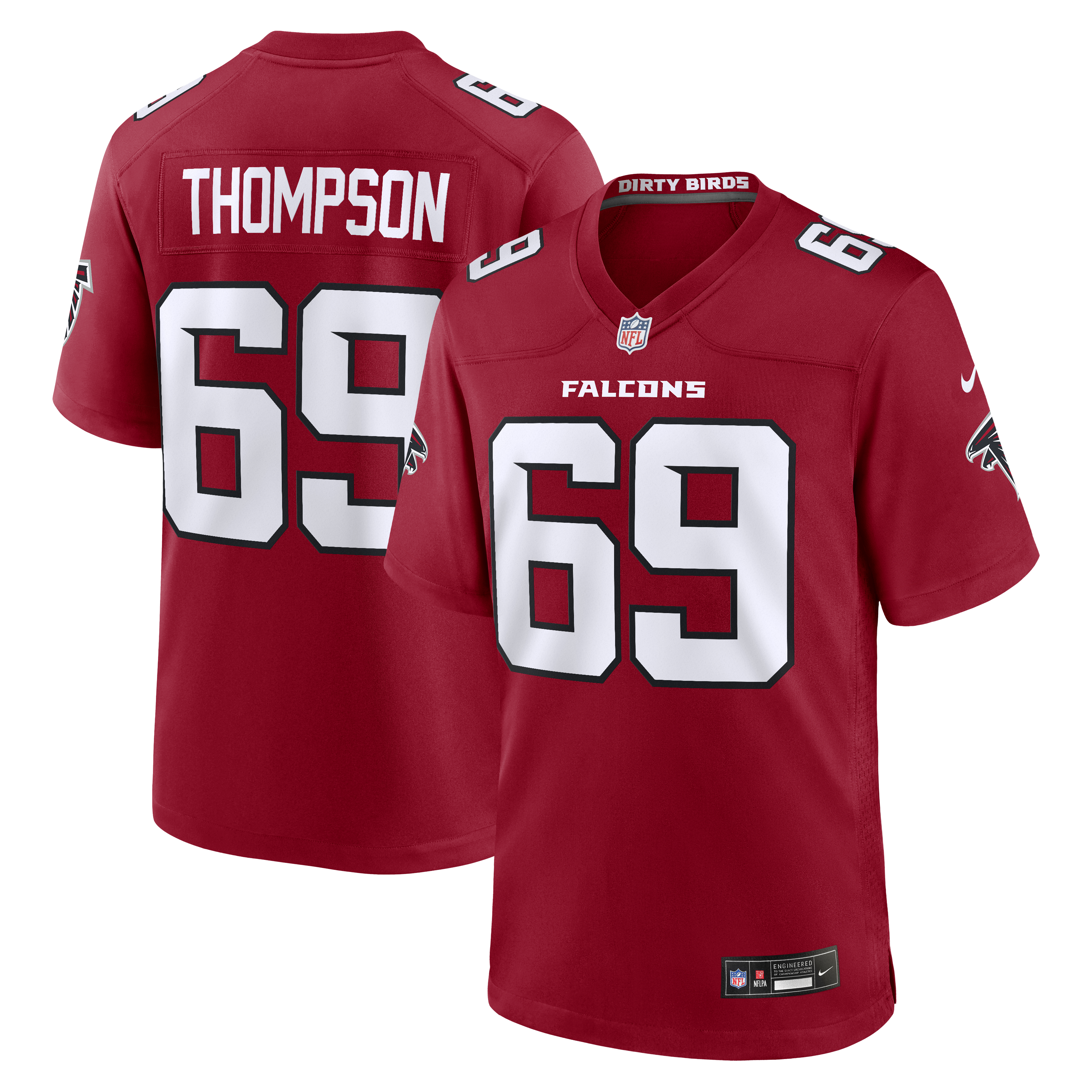 Men's Nike Anterio Thompson Red Atlanta Falcons Team Game Jersey