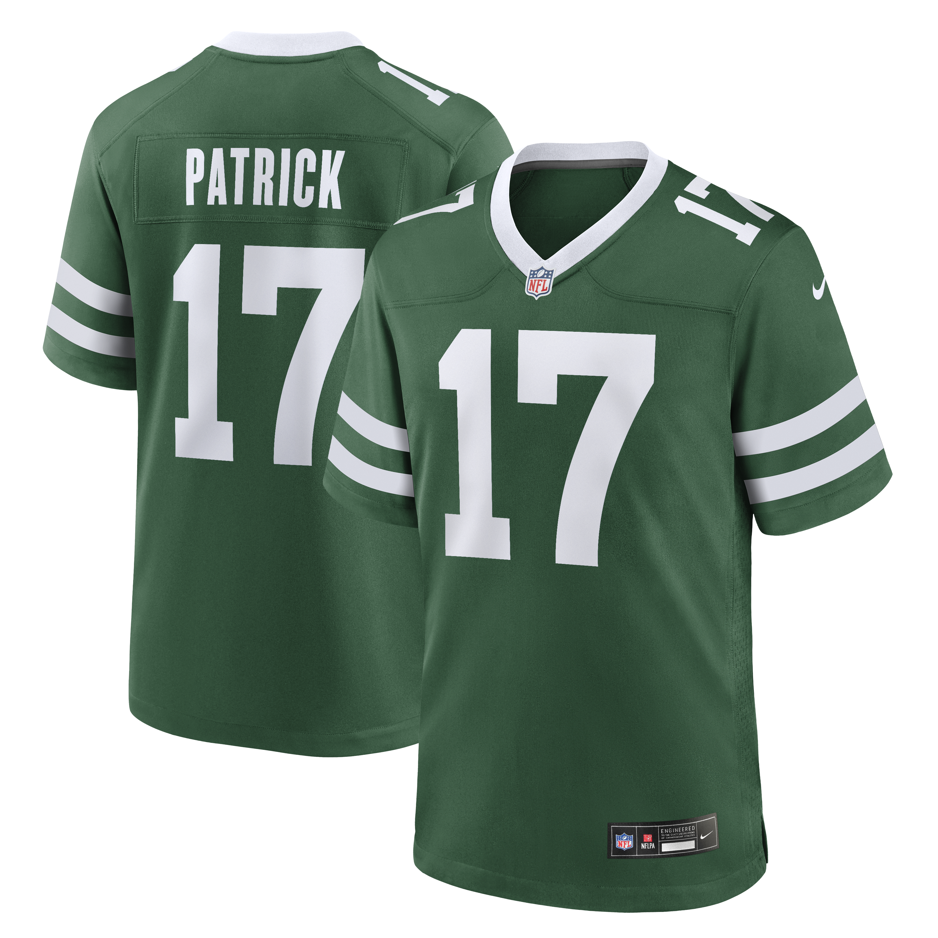 Men's Nike Tim Patrick Legacy Green New York Jets Team Game Jersey