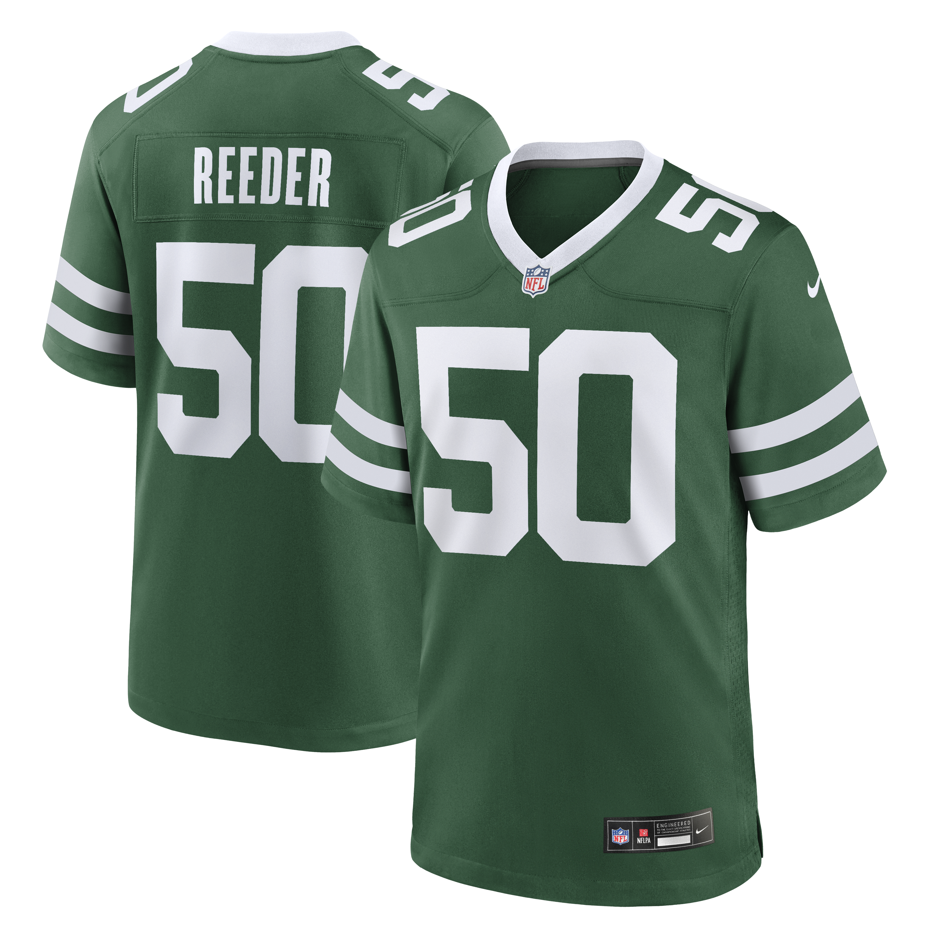 Men's Nike Troy Reeder Legacy Green New York Jets Team Game Jersey