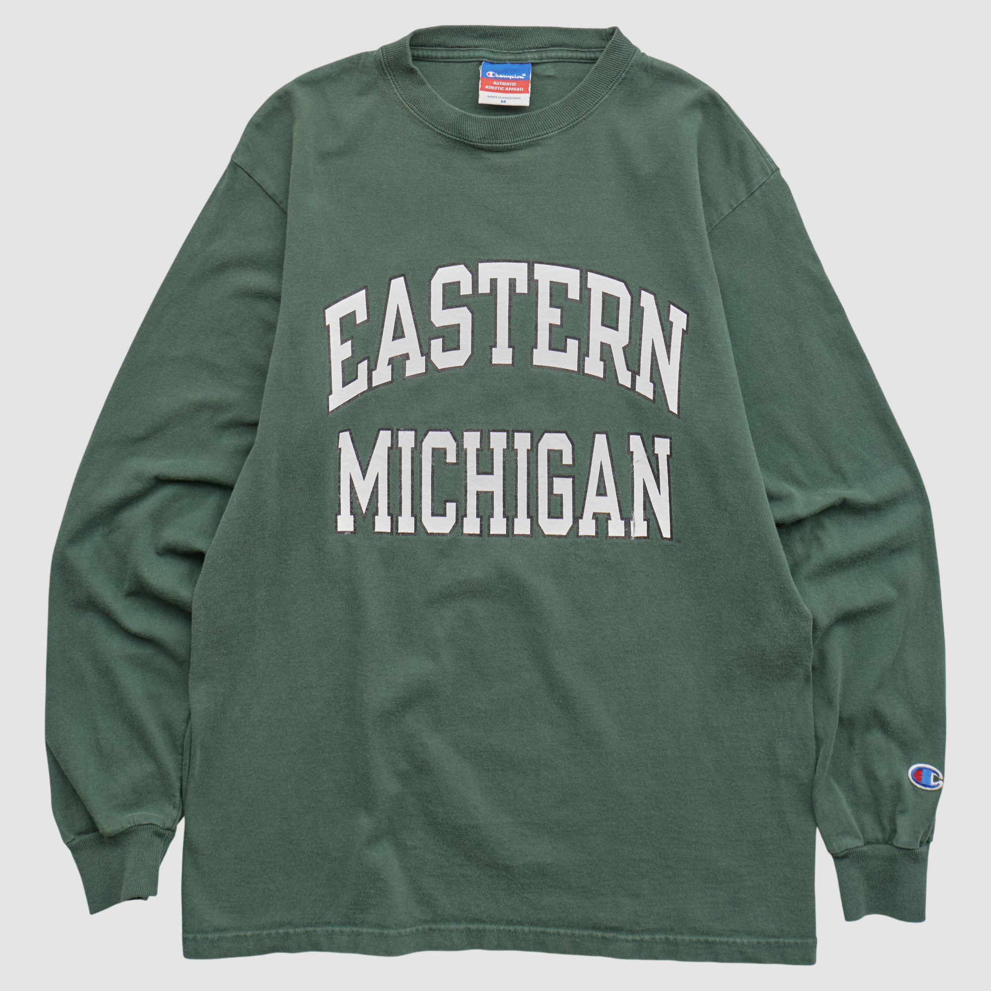 Eastern Michigan Eagles Champion 2000s Long Sleeve T-shirt - Green - S by Fanatics Real Vintage