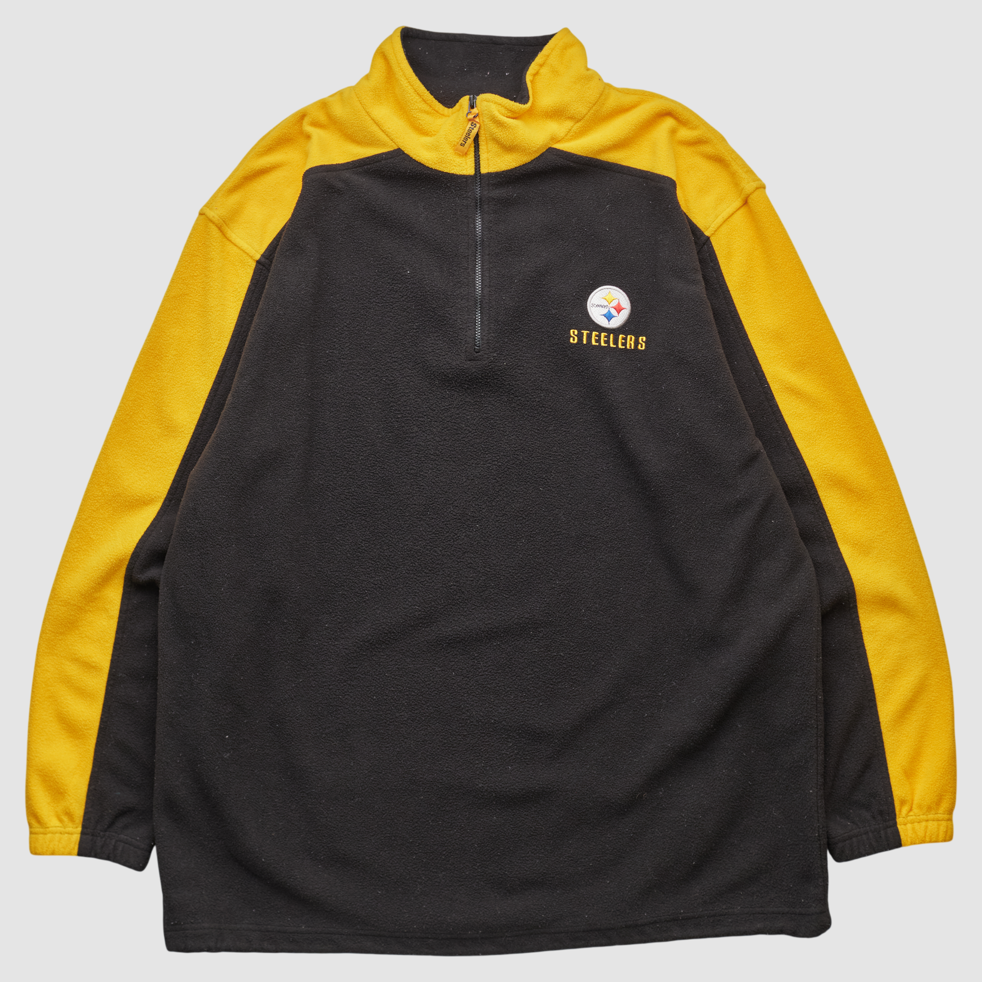 Pittsburgh Steelers NFL 2000s 1/4 Zip Sweatshirt – Black – M by Fanatics Real Vintage Pittsburgh Steelers NFL 2000s 1/4 Zip Sweatshirt – Black – M by Fanatics Real Vintage
